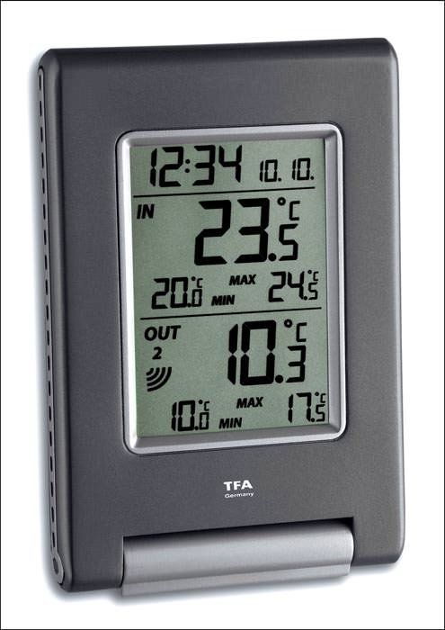 FUNKTHERMOMETER EASY GO TFA 30.3032.10.IT FUNKZEIT WETTERSTATIONEN