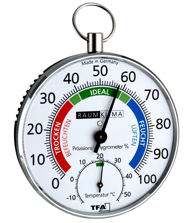 PRÄZISIONS HYGROMETER TFA 45.2027 RAUMLUFT TEST  